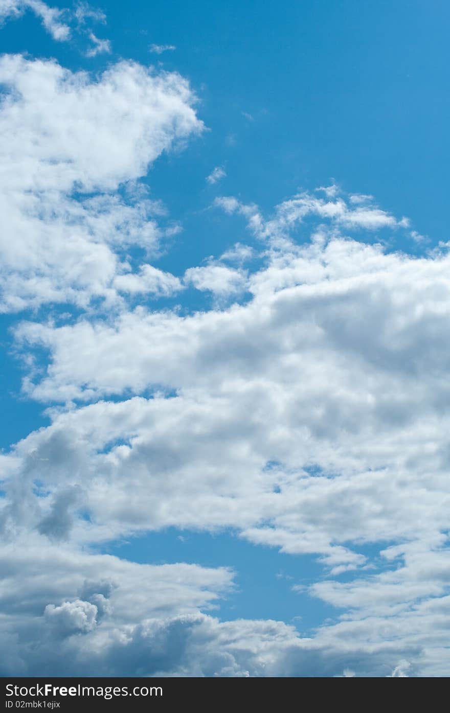 Deer blue sky and clouds, may be used as background