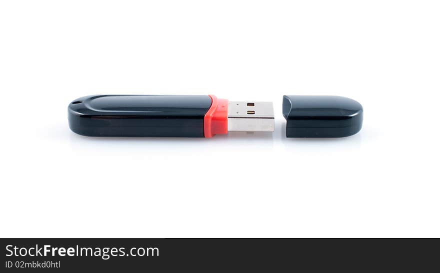 Usb flash memory isolated on white background.