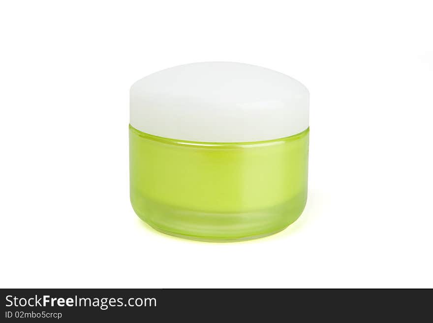 Cosmetic cream isolated on white with clipping path. Cosmetic cream isolated on white with clipping path