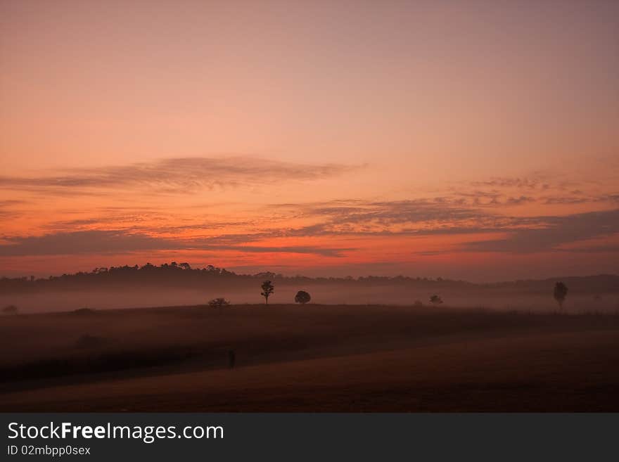 Sunrise at viewpoint in national park image. Sunrise at viewpoint in national park image