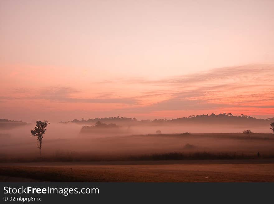 Sunrise at viewpoint in national park image. Sunrise at viewpoint in national park image