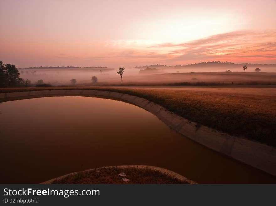 Sunrise at viewpoint in national park image. Sunrise at viewpoint in national park image