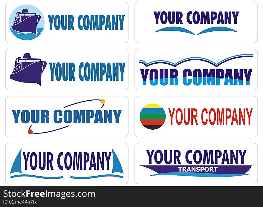 Design of logo of cargo or travel companies. Design of logo of cargo or travel companies
