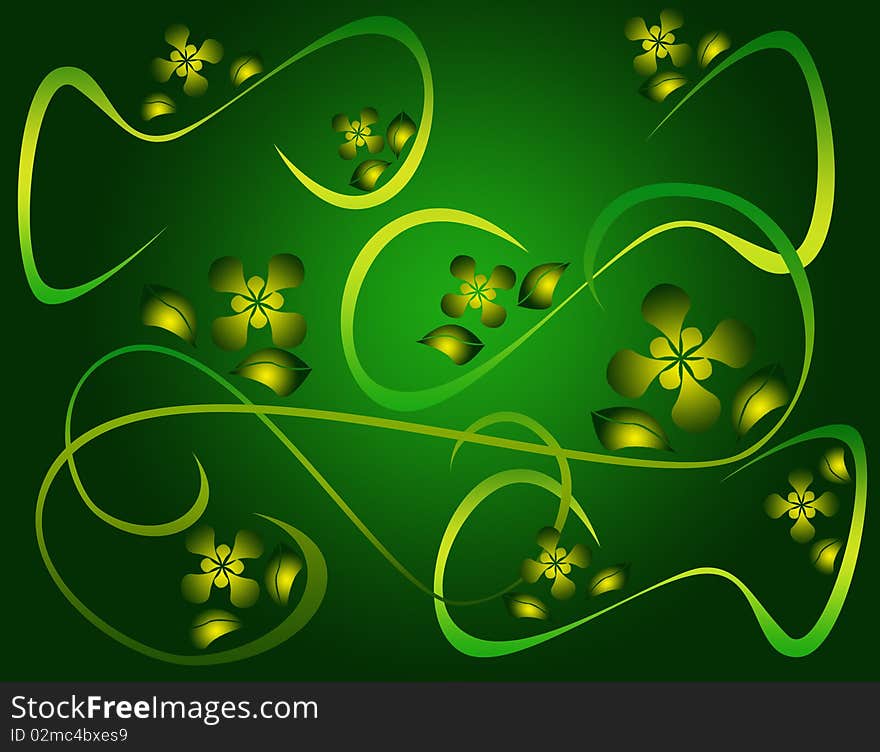 Green abstract illustration great for backgrounds