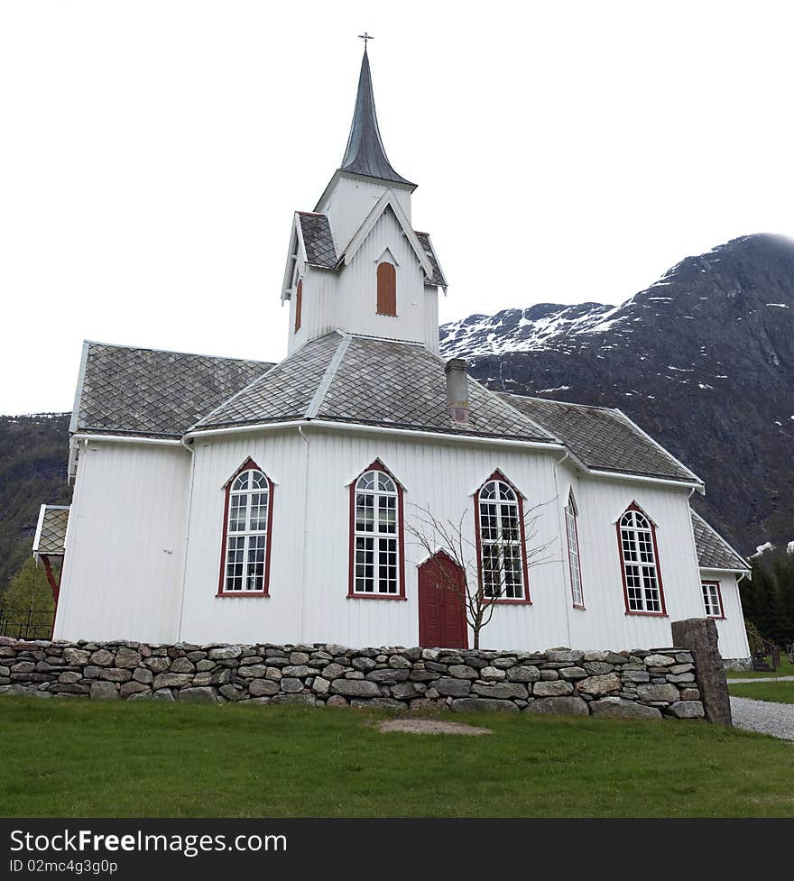 Christian Church made completely from wood. Christian Church made completely from wood