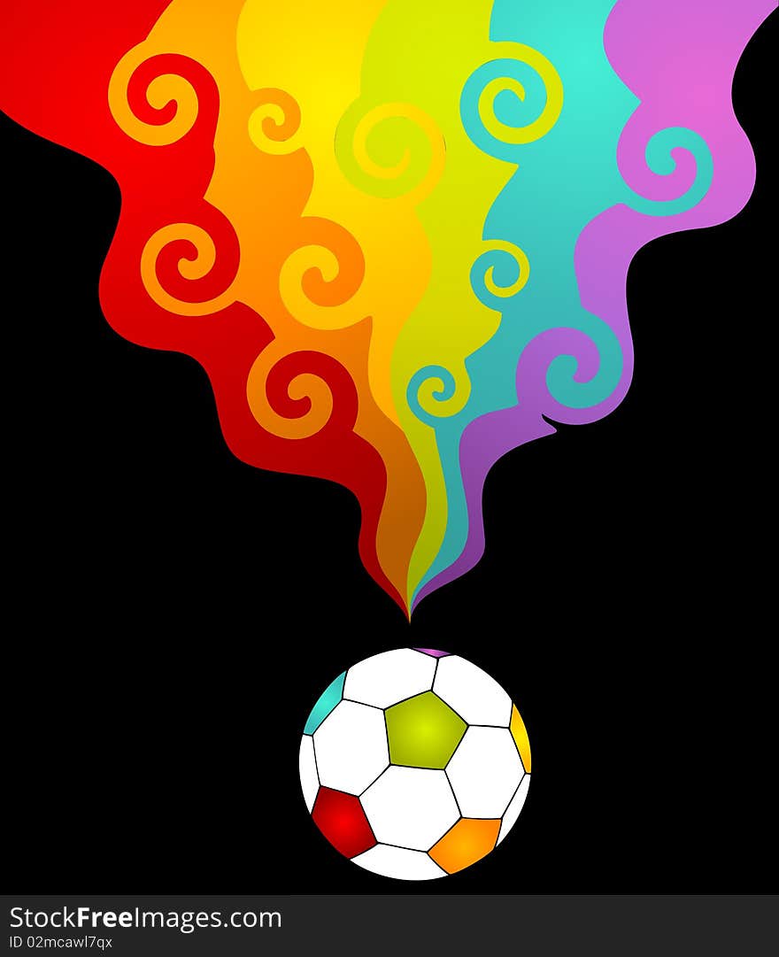 Football on a colored background