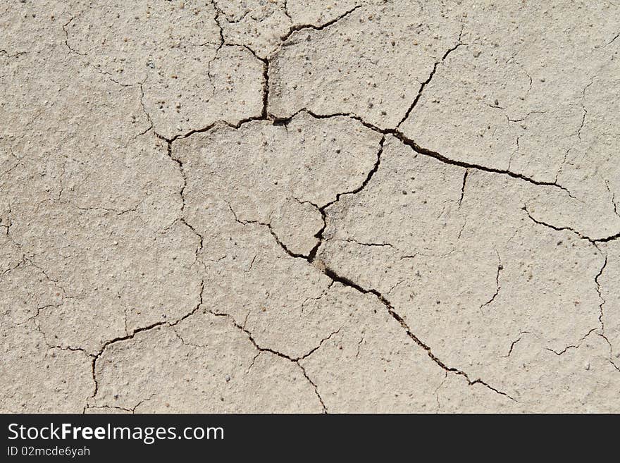 Dry sand texture under the sun