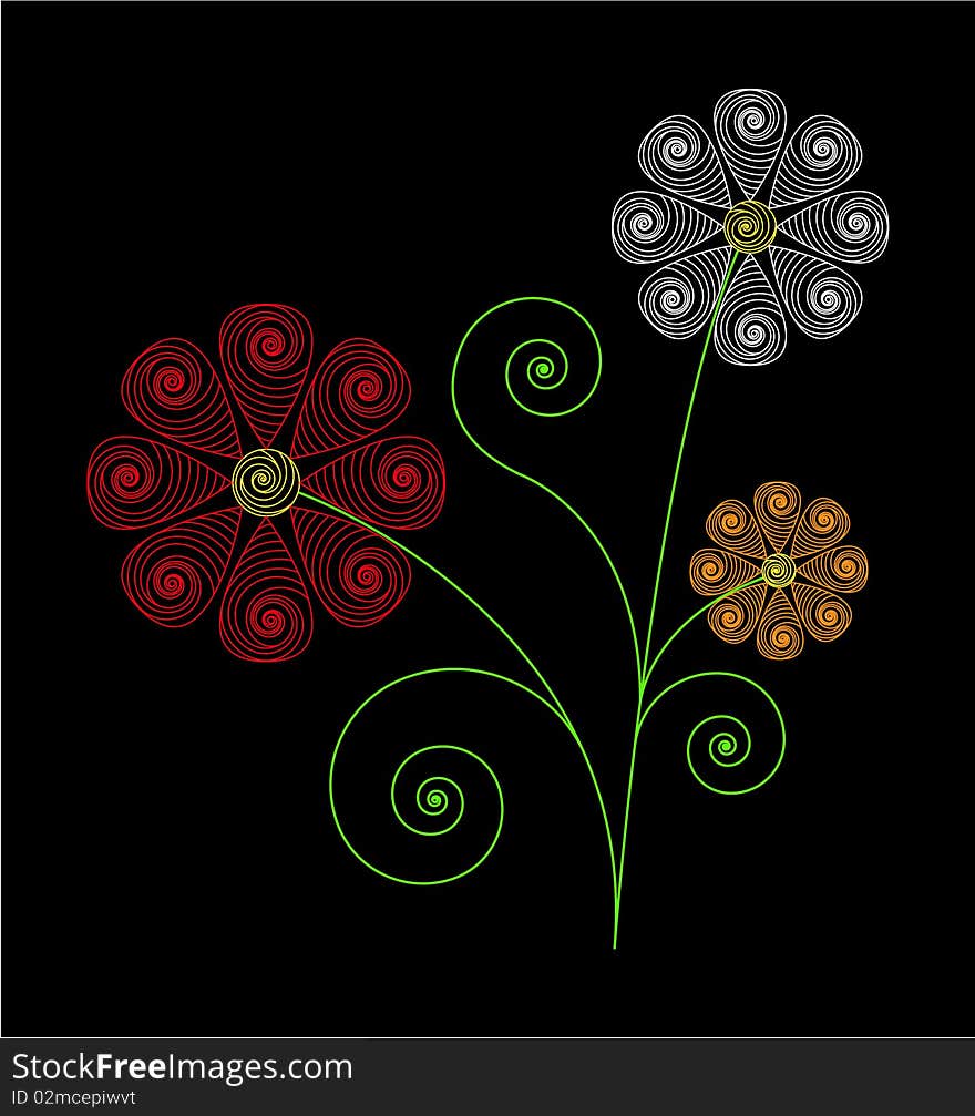 Floral design, a  illustration