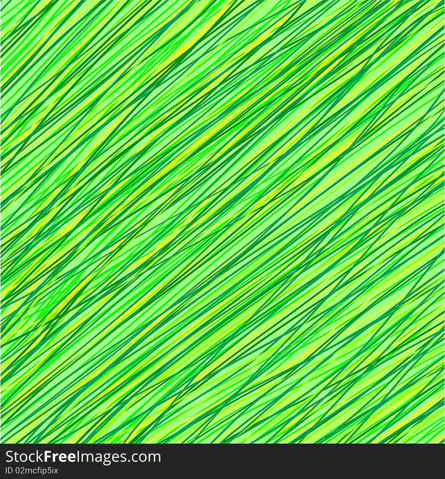 Abstract green background from lines, illustration