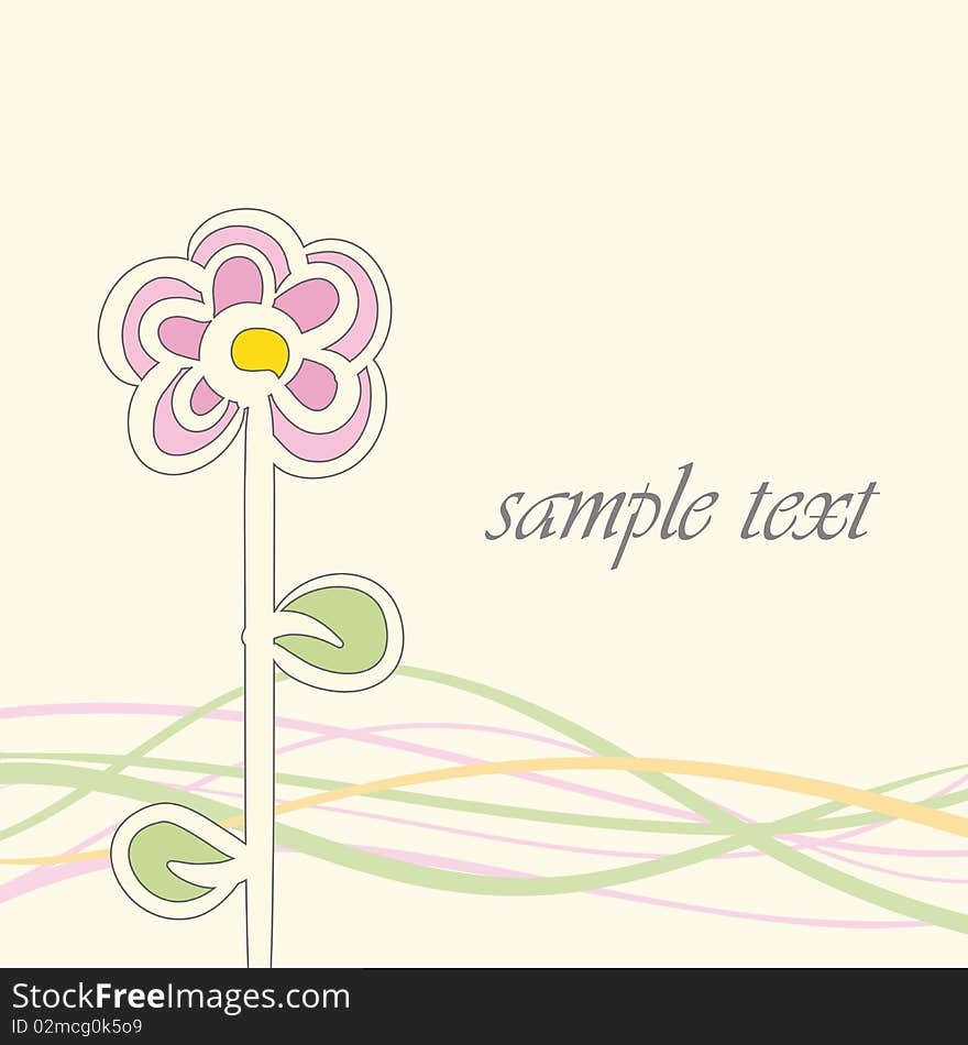 Abstract background with a flower,illustration