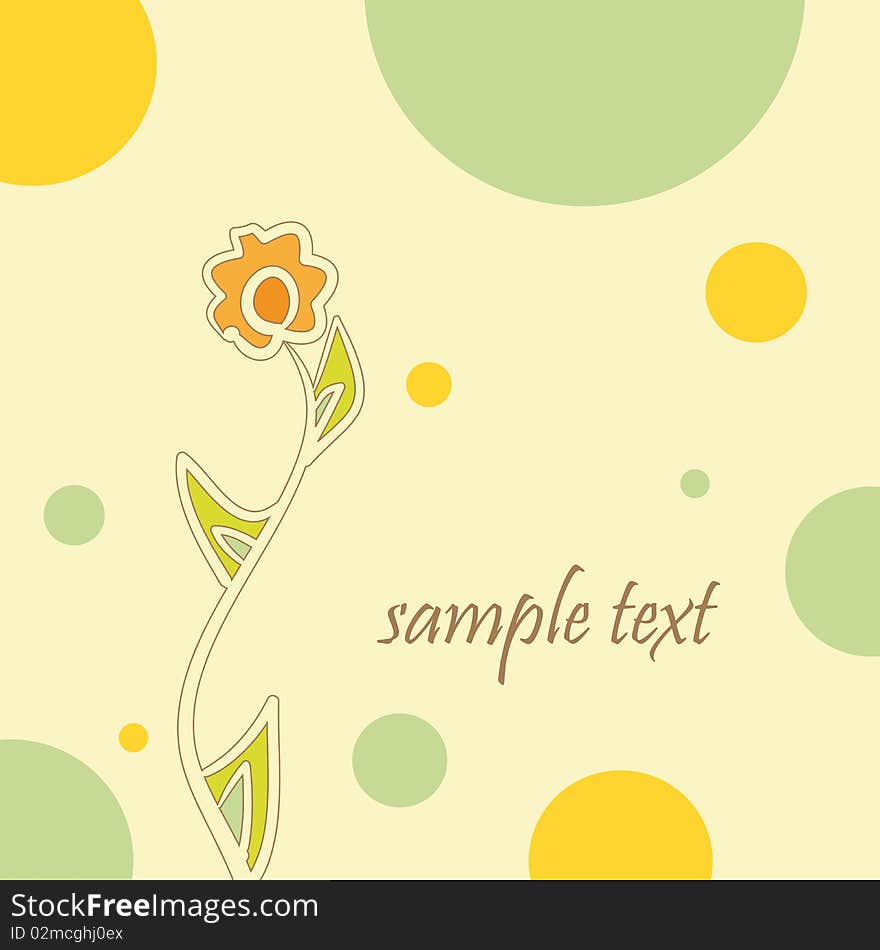 Abstract background with a flower