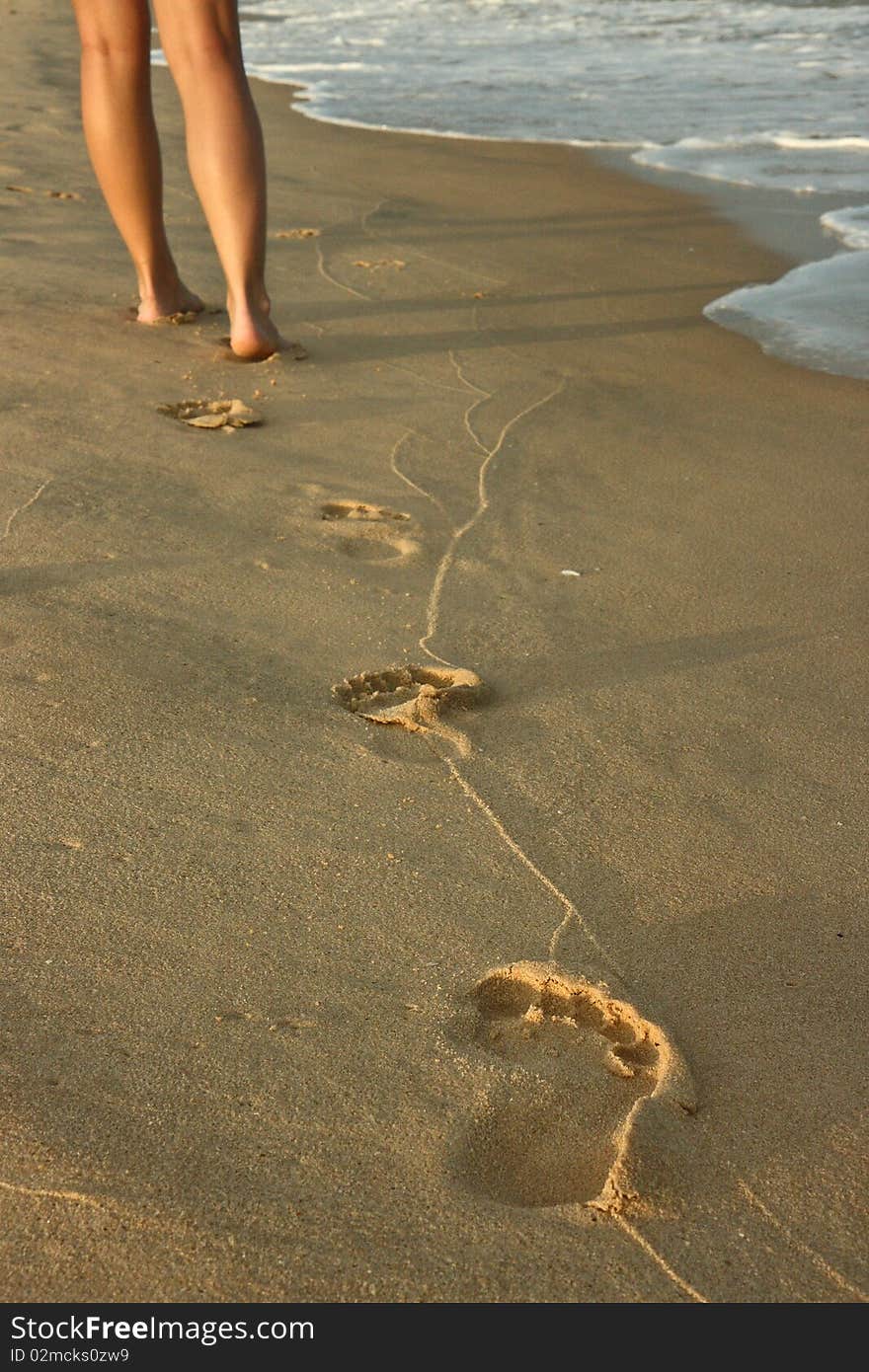 Footprints On The Beach