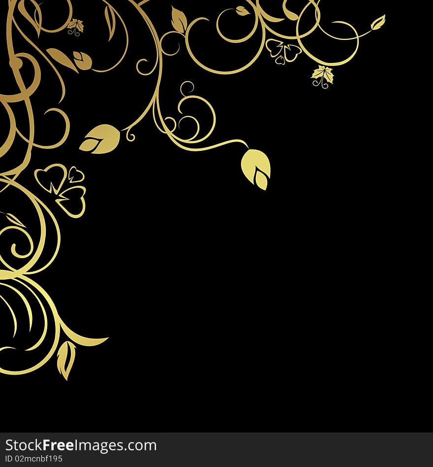 Floral background for design holiday card. Vector