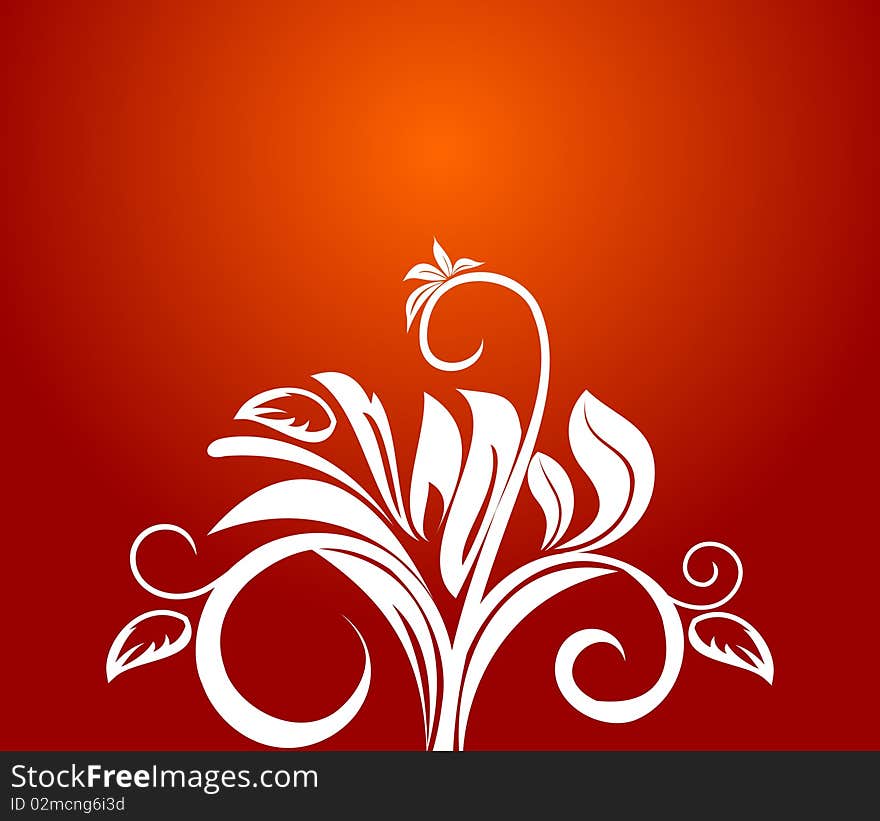 Floral background for design holiday card. Vector