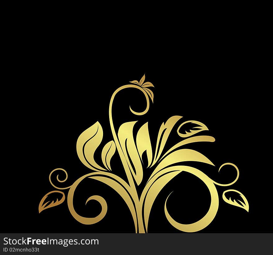 Floral background for design holiday card. Vector