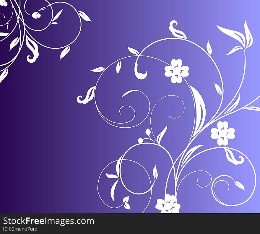 Floral background for design holiday card. Vector