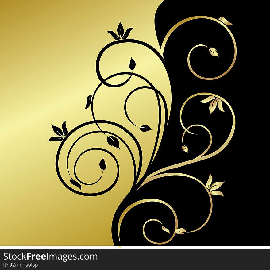 Floral background for design holiday card. Vector