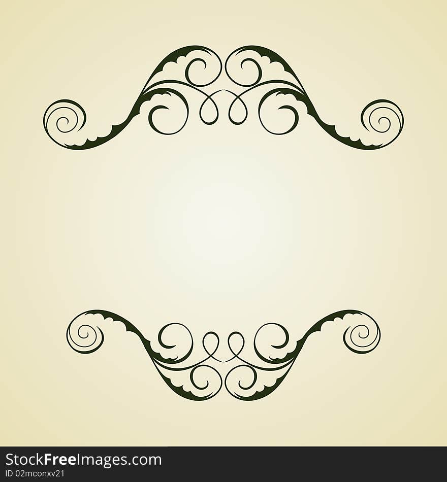 Illustration of beautiful vintage template. Vector