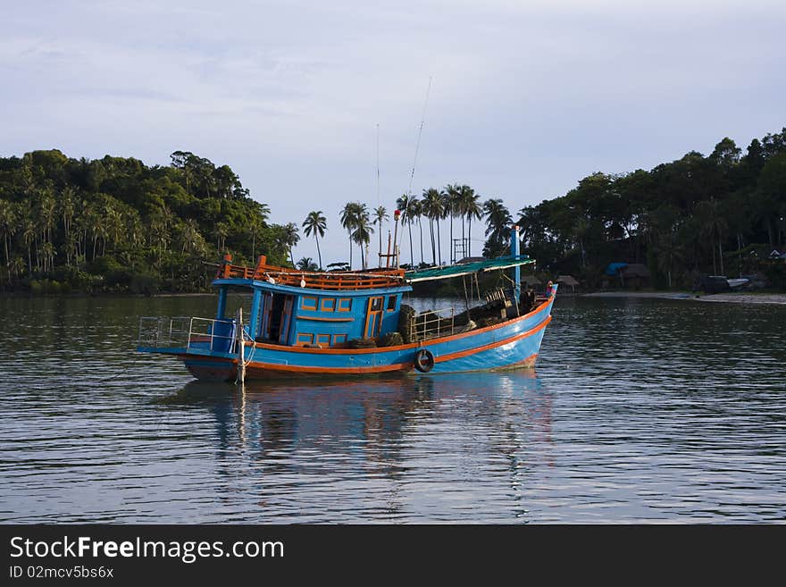 Boat in sea .Thailand .