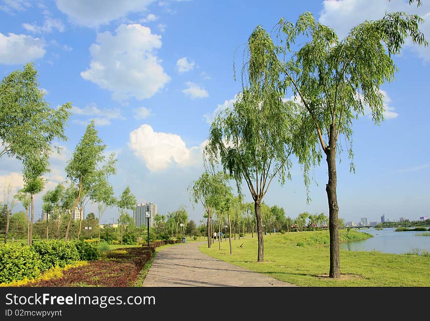 The scencery of everglade park in Taiyuan, Shanxi province, China.