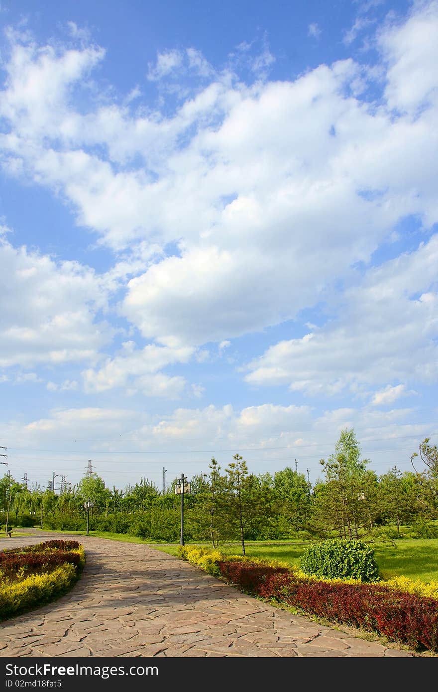 The scencery of everglade park in Taiyuan, Shanxi province, China.