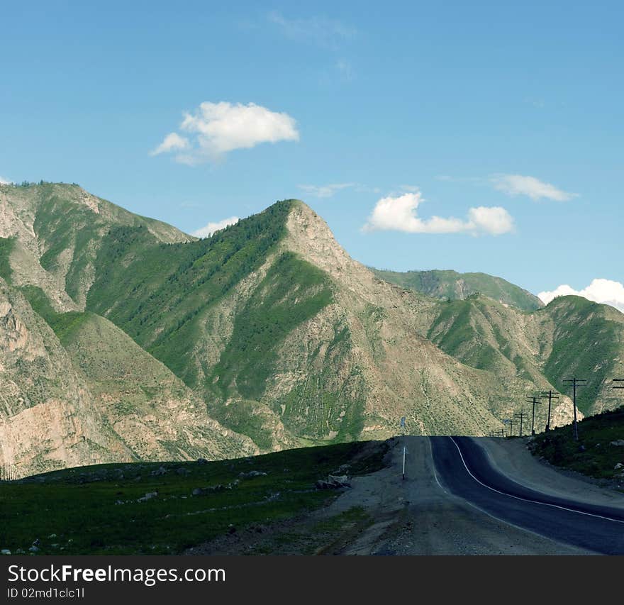 Panorama of hills and mountain vegetation. Panorama of hills and mountain vegetation