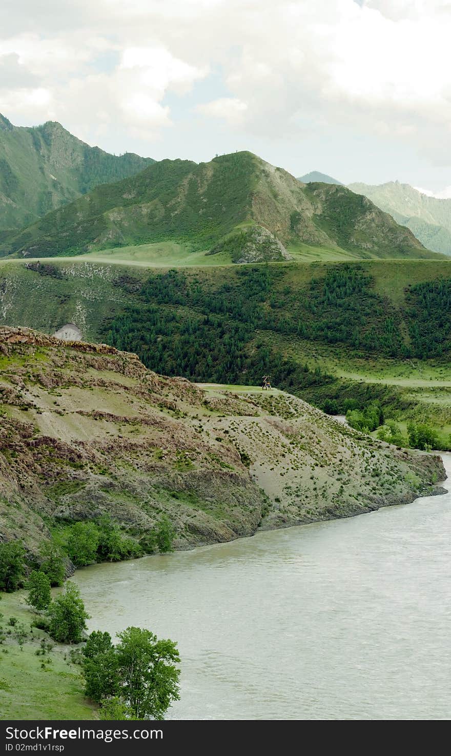 Panorama of hills and mountain vegetation. Panorama of hills and mountain vegetation