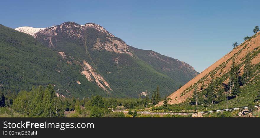 Panorama of hills and mountain vegetation. Panorama of hills and mountain vegetation