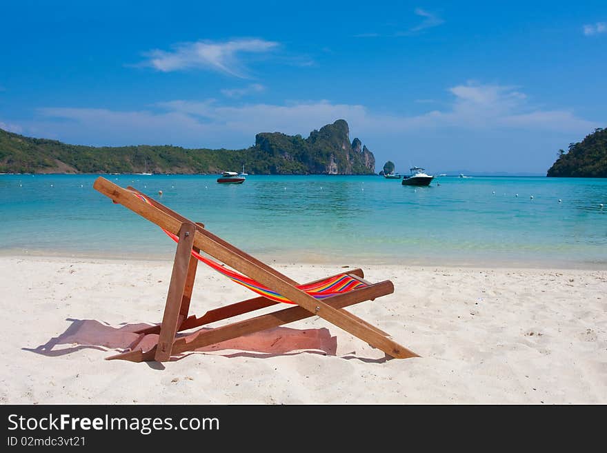 Chear on the beach at the sea