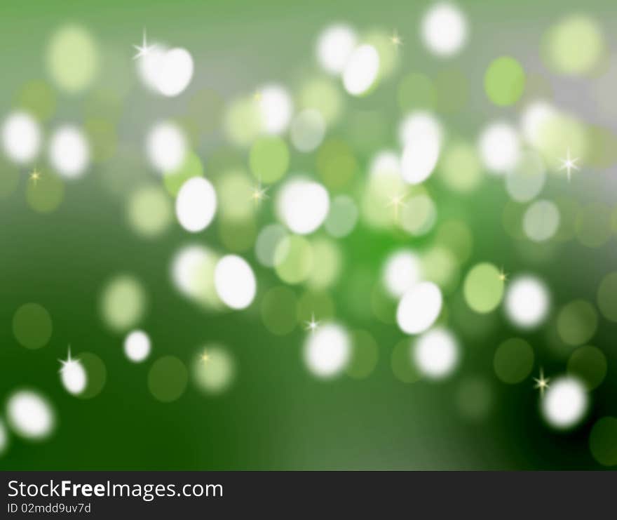 Image of blinking light over green background. Image of blinking light over green background