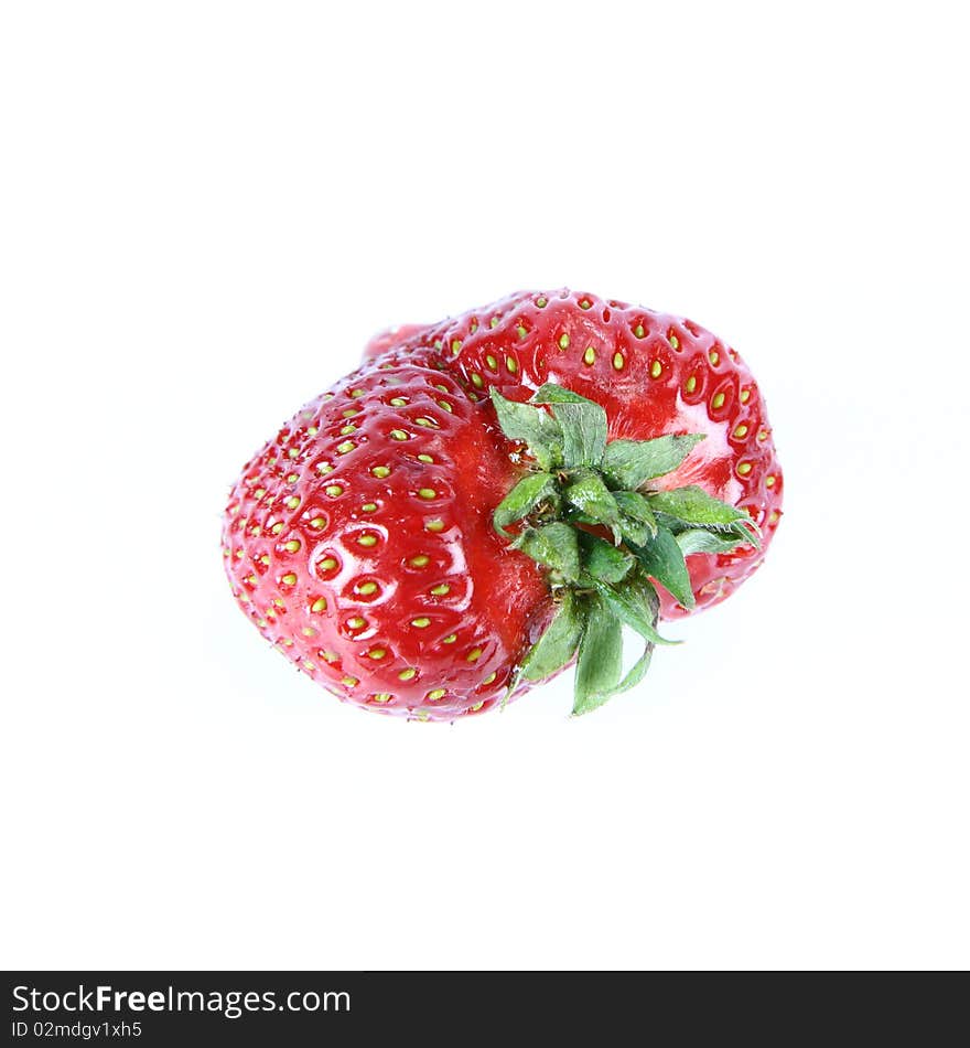 A Strawberry on white background