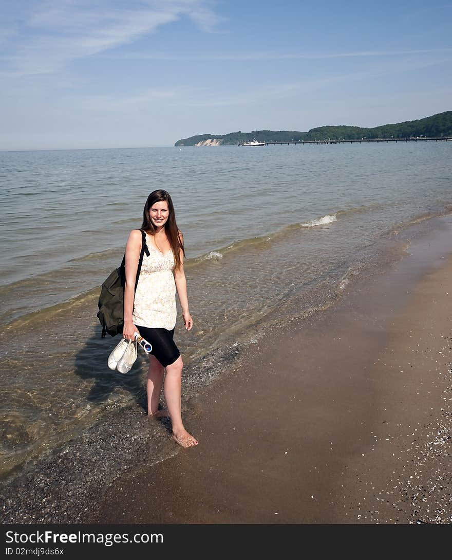 Young woman at the beach