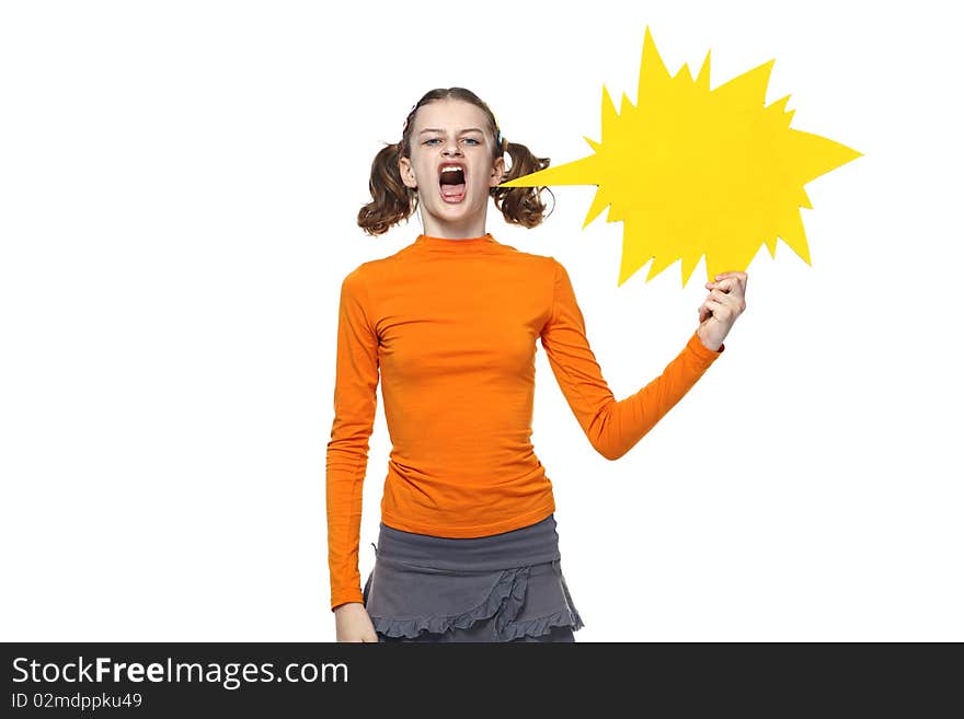 Young Girl shouting