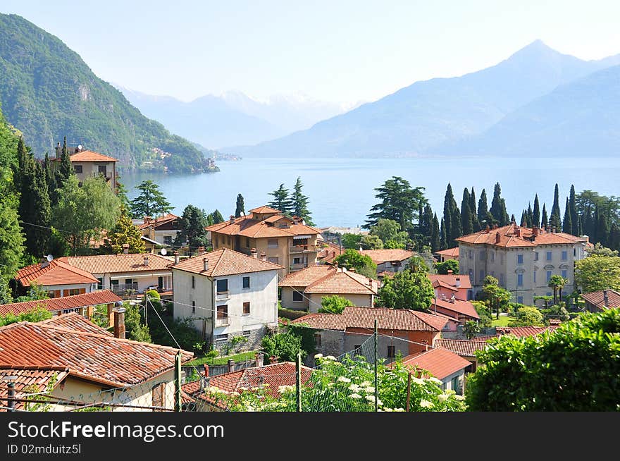 Menaggio town at Italian lake Como