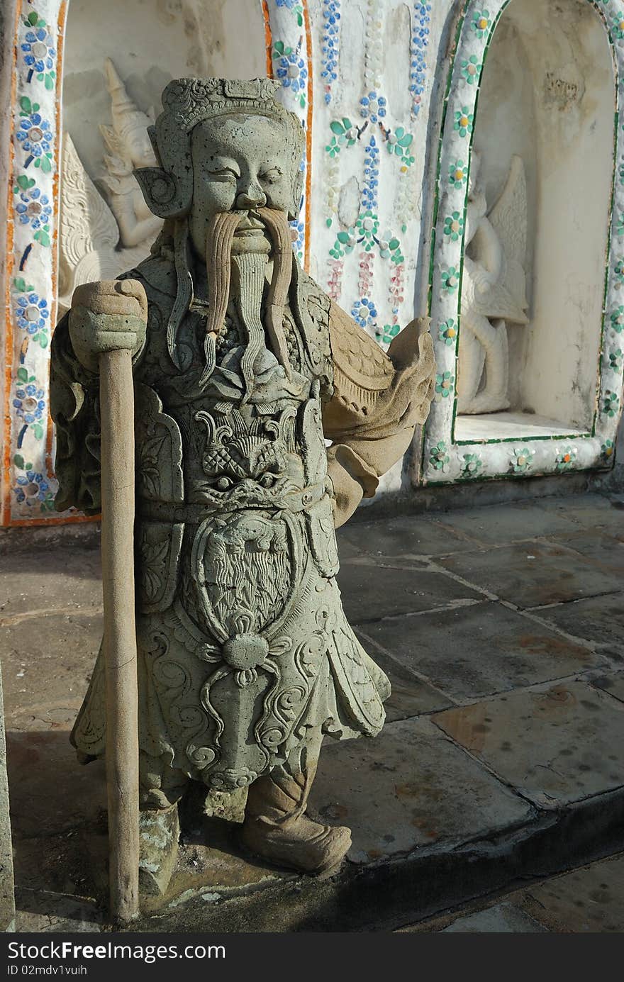 Chinese Stone figure at Wat Arun