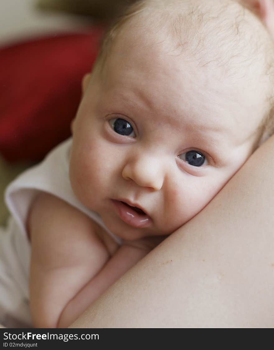 Close up of cute baby boy