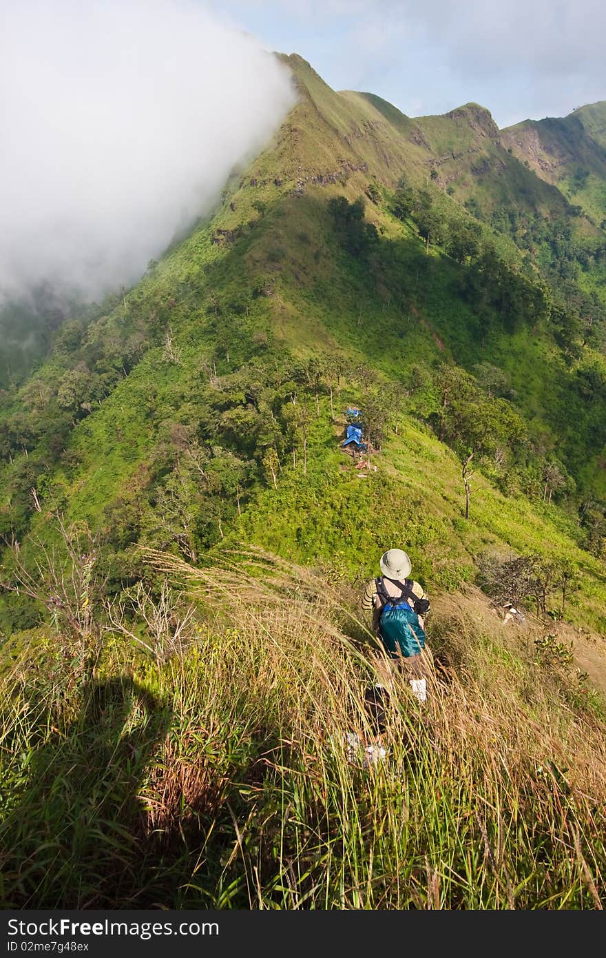 On top mountain in Thailand national park image