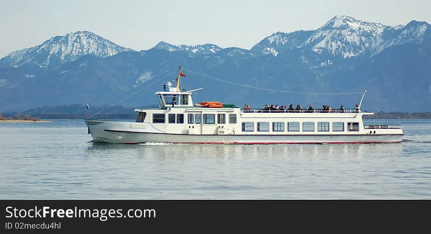 Boat on the lake Chiemsee