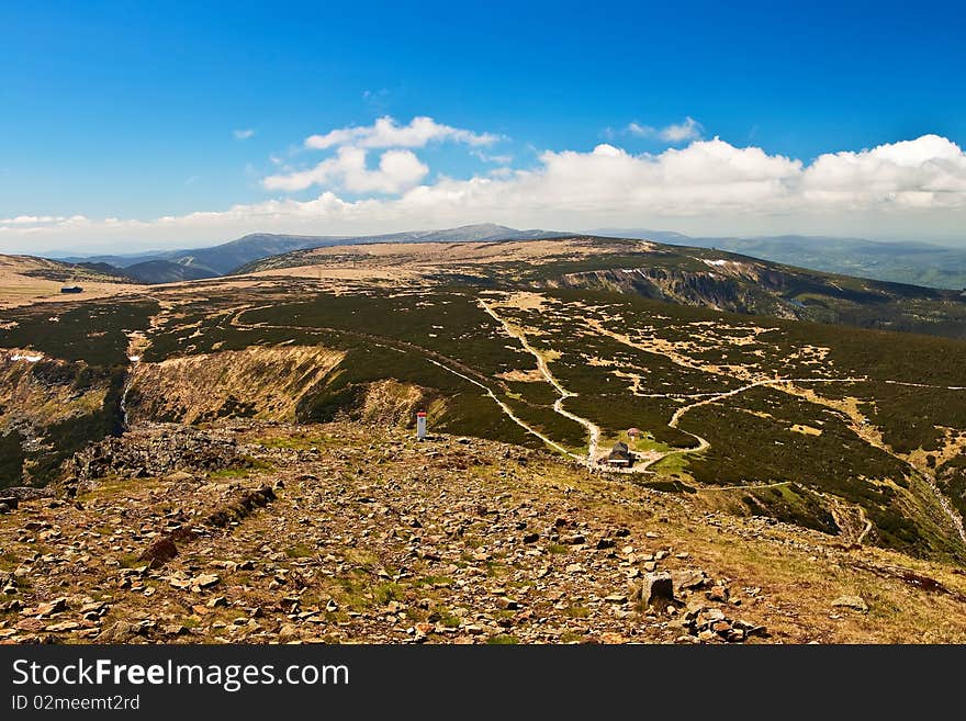 Spectacular mountains panoramic view.