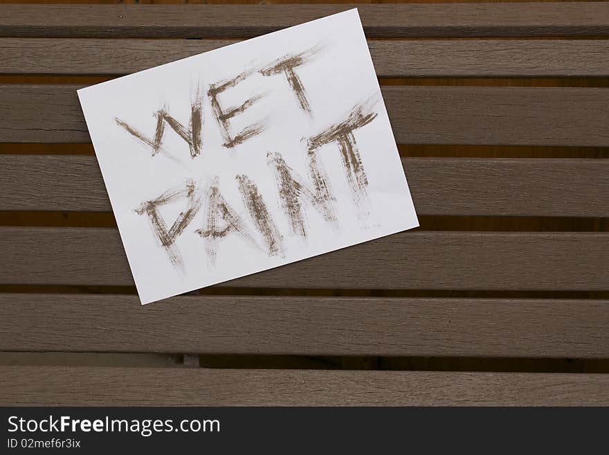 Wet Paint Sign