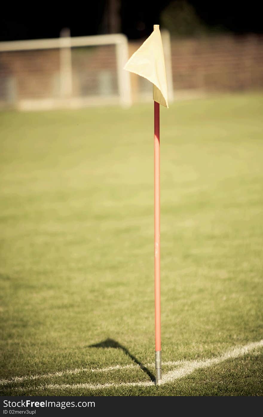 Flag on soccer field