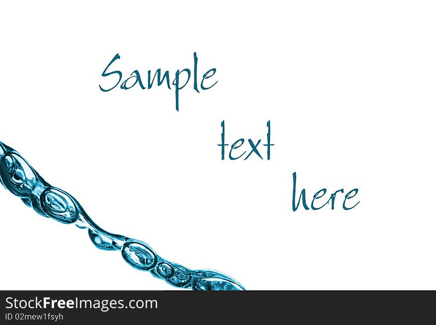 Water bubbles border and place for text