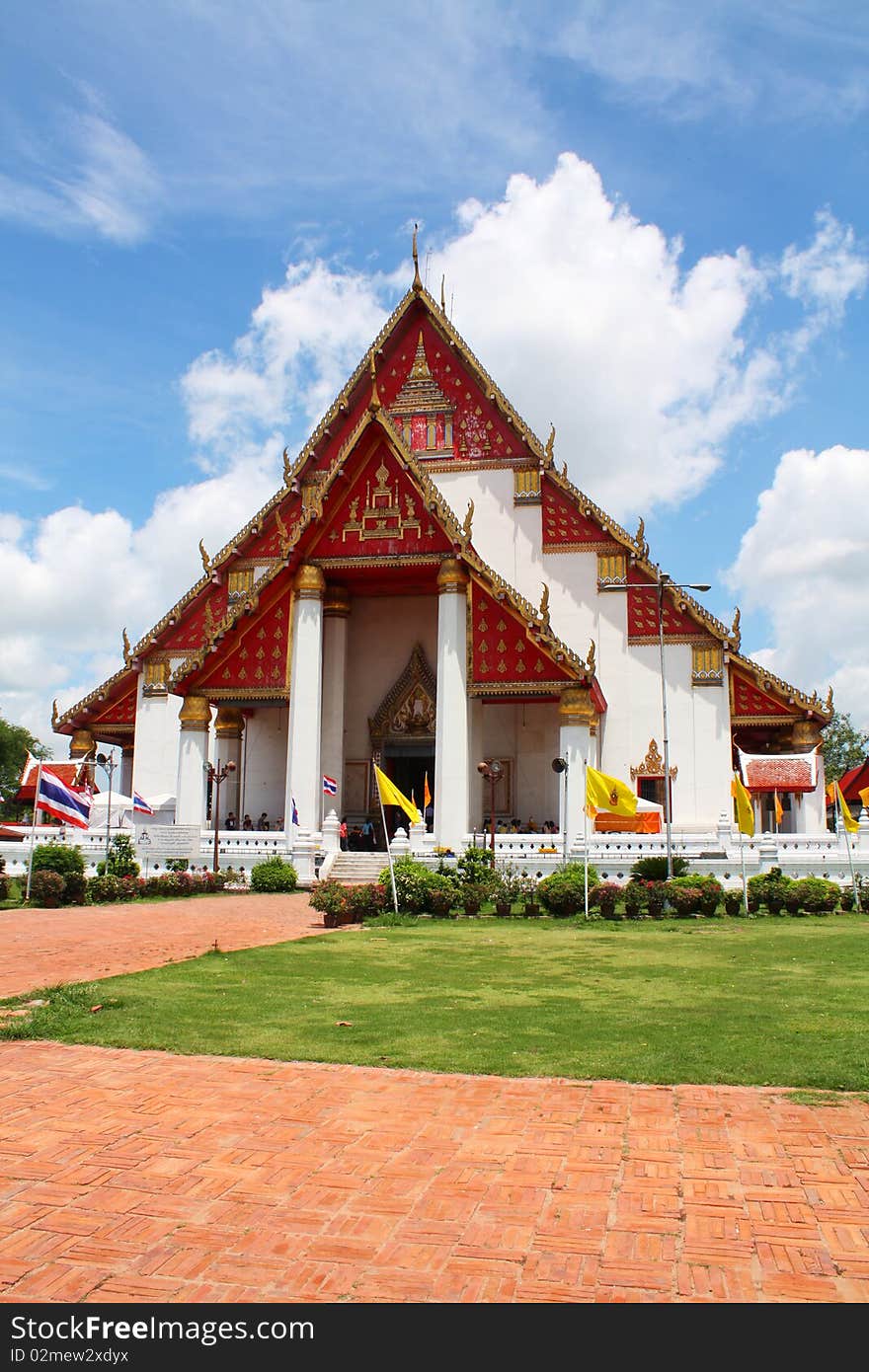 Wat mongkolbophit in ayutthaya,thailand