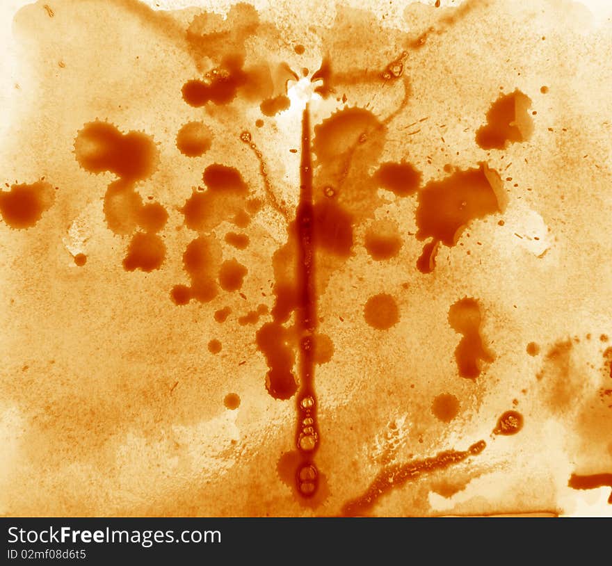 Paper background with coffee drops. Paper background with coffee drops