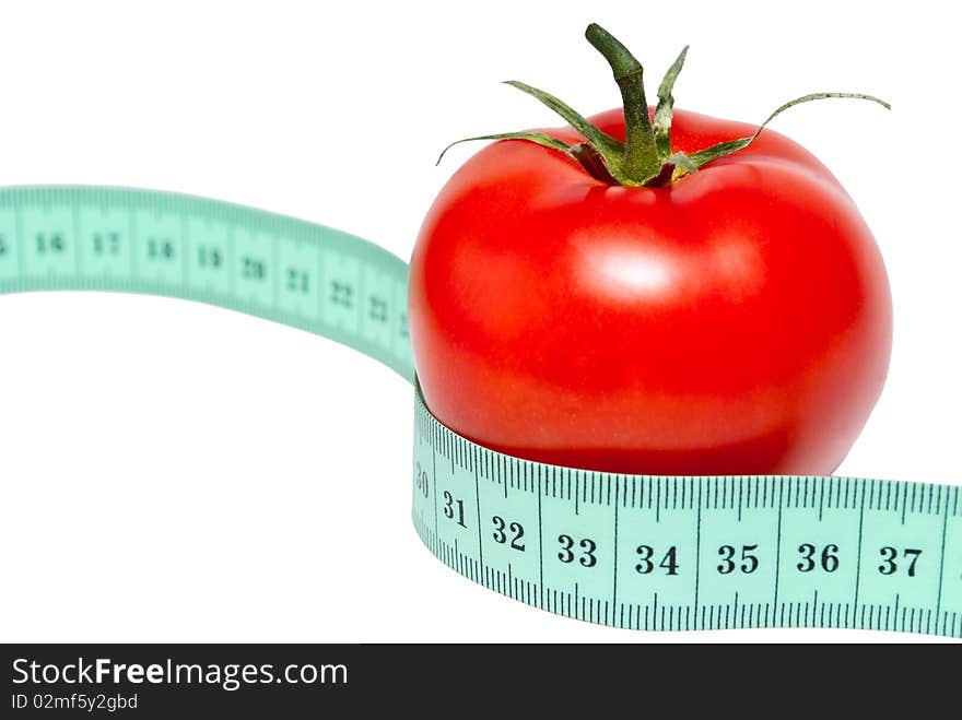 Tomato on white background. Isolated.