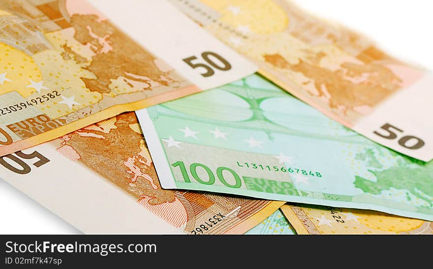 The euro isolated on a white background.