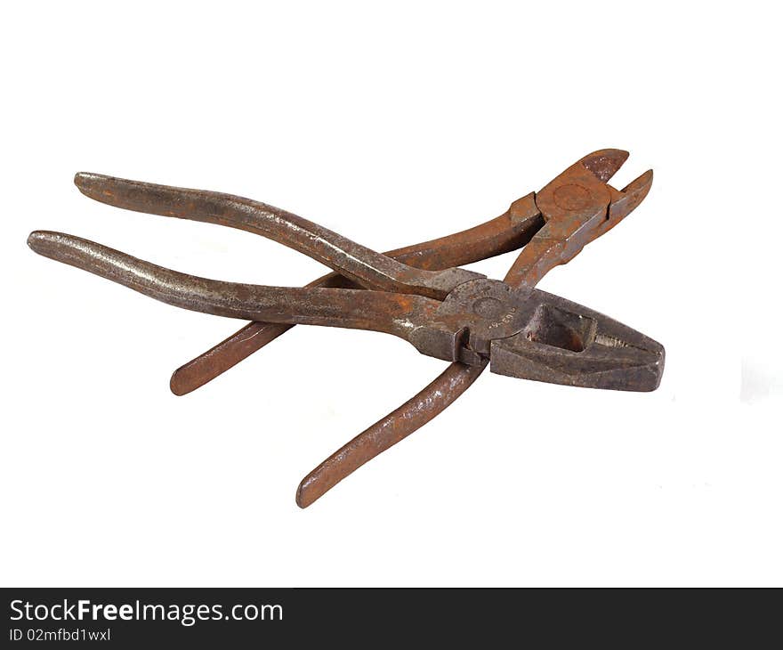 Old rusty pliers