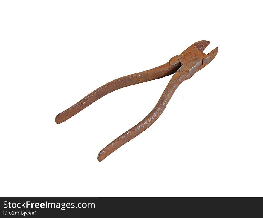 Old rusty pliers