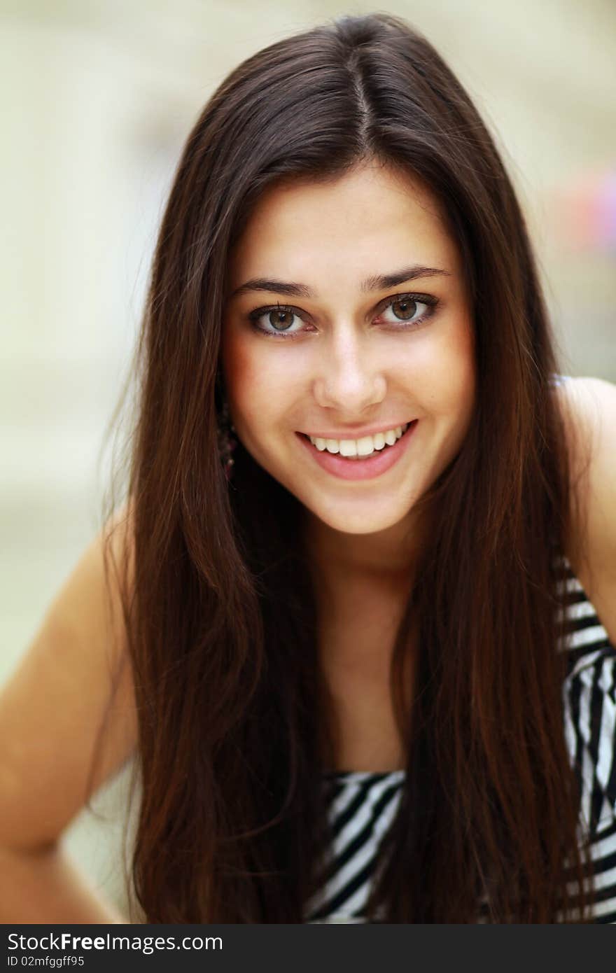 Portrait of young happy woman