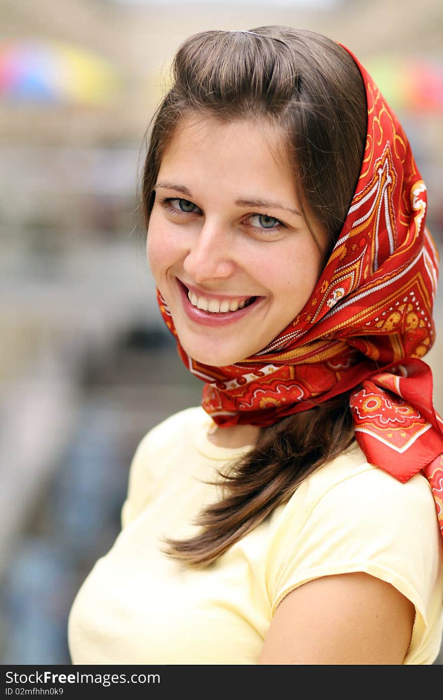 Portrait of young happy smiling woman. Portrait of young happy smiling woman